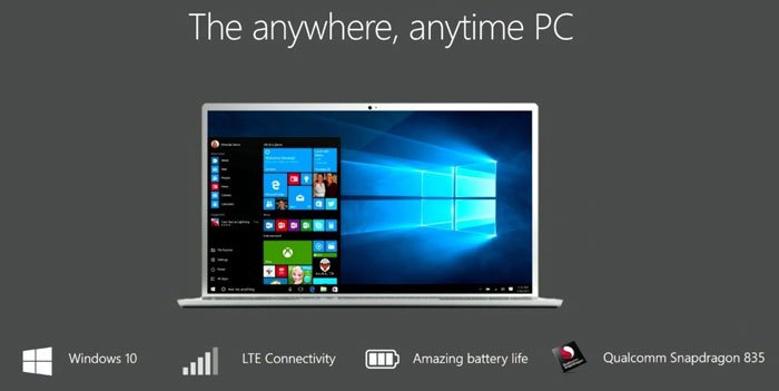 Windows 10 on ARM特性：始終連接，續航優秀