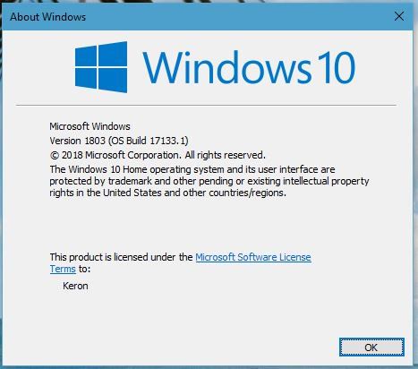Windows10 RedStone4的RTM版本Build 17133發布 Windows10 RedStone4的RTM版本Build 17133發布