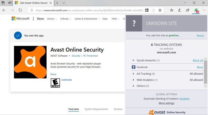 Avast正式發布面向Microsoft Edge的擴展! Avast正式發布面向Microsoft Edge的擴展!