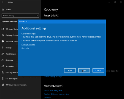Windows 10 19H1新版18312推送：預留存儲上線、重置UI調整